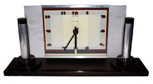 Impressive Modernist Art Deco Clock by Ato C1929