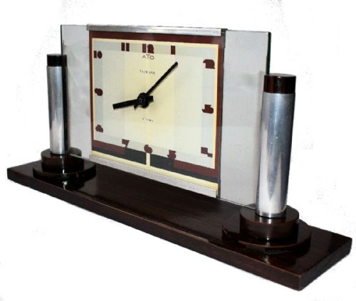 fig 1. Impressive Modernist Art Deco Clock By ATO c1929