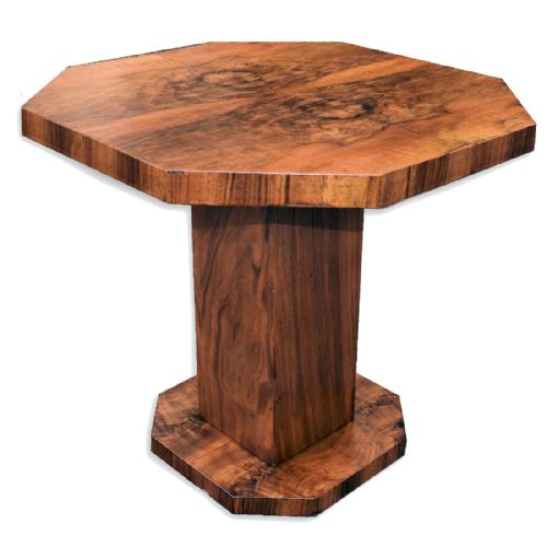1930s Art Deco Walnut Occasional Table