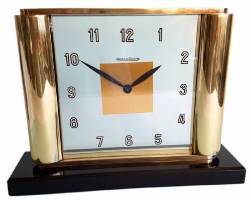 Rare 1930s Art Deco Large Mantle Clock by Jaeger-lecoultre
