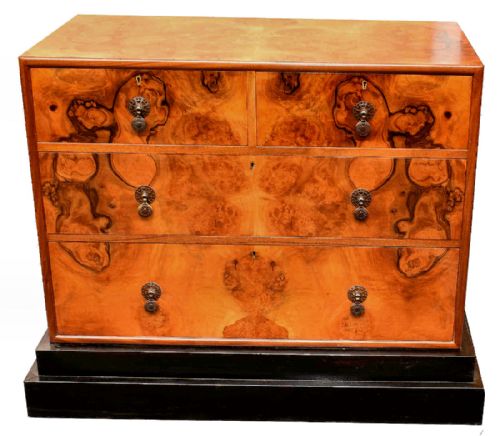 Art Deco Burl Walnut Chest of Drawers
