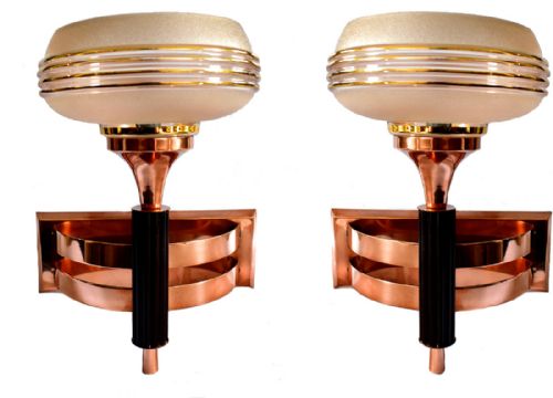 Art Deco Machine Age Wall Lights