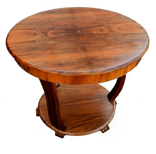 Art Deco Coffee Table in Figured Walnut