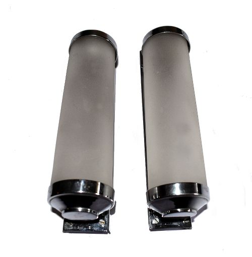 Art Deco Pair of Matching Tubular Wall Light Sconces