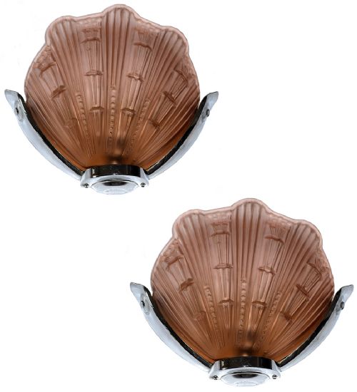 Art Deco Pair of Art Deco Wall Lights
