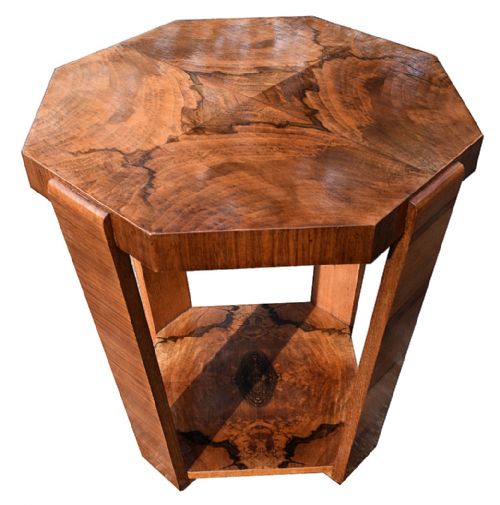 Art Deco Figured Walnut Occasional Table