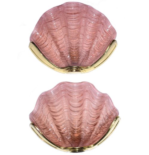 Art Deco Shell Wall Light Sconces