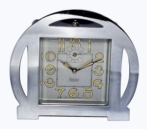 Art Deco Blangy Chrome Clock, C1930's