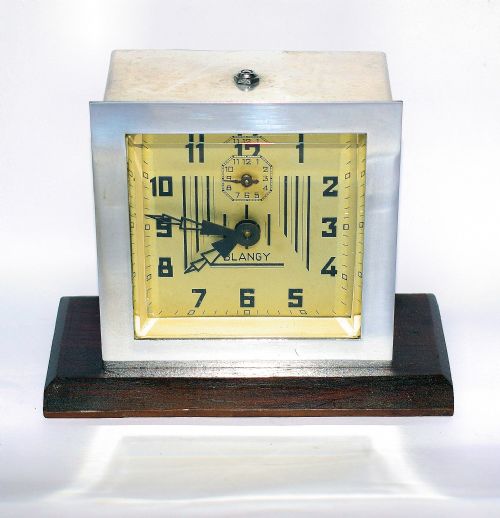 ART DECO CHROME MODERNIST CLOCK BY BLANGY - ADDITIONAL PHOTO 3