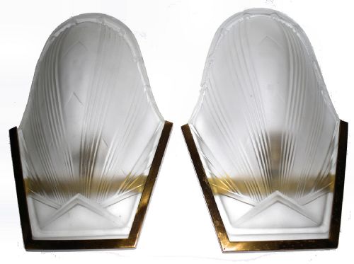 Set of 3 1930'S Art Deco French Wall Lights