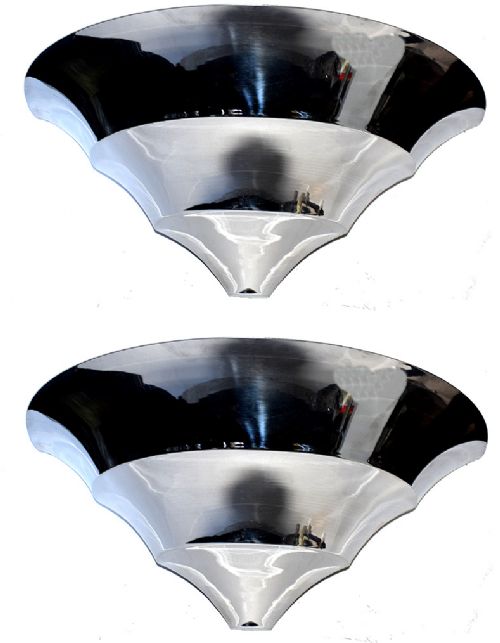 Huge Chrome Art Deco Wall Lights