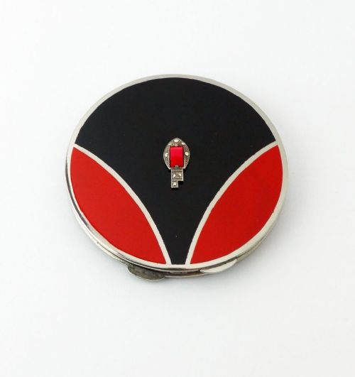 Art Deco 1930'S Ladies Powder Compact