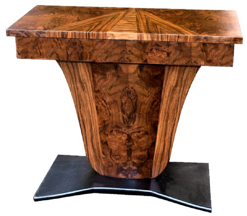 1930'S Art Deco Walnut Console Table