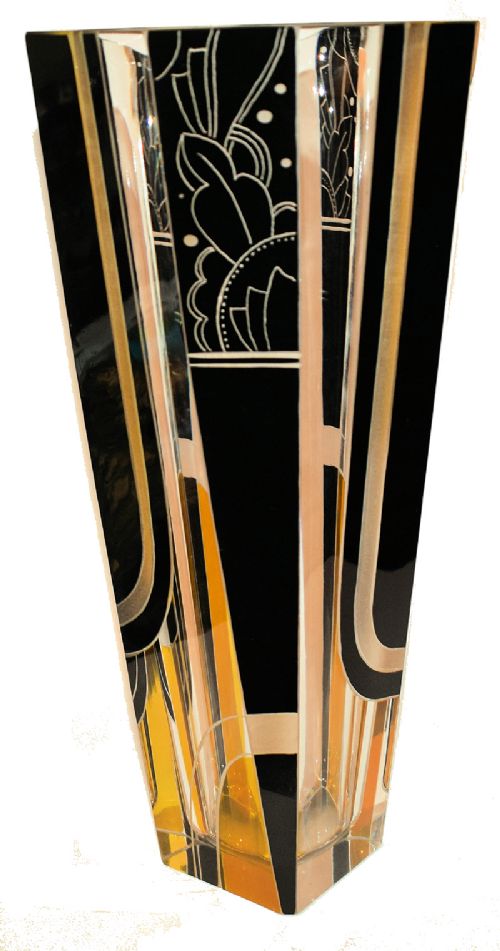 Huge Art Deco Czech Vase