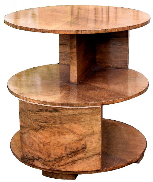 1930s Art Deco Walnut Book Table
