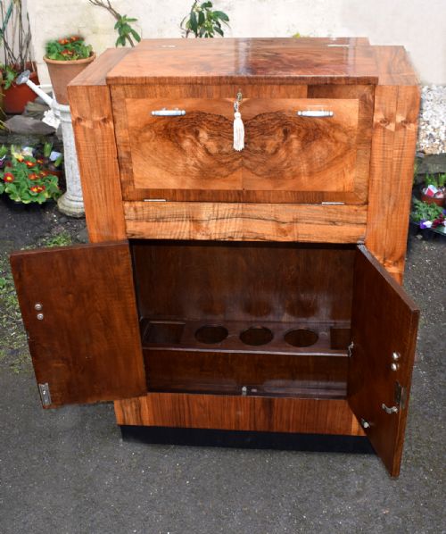fig 3. Art Deco Walnut Cocktail Cabinet