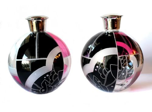 Pair of Art Deco Perfume Bottles