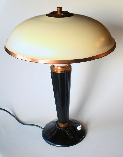 fig 1. Large Art Deco Bakelite Table Lamp by Eileen Gray for Jumo, France