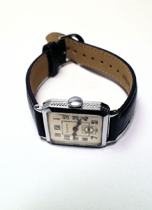fig 3. Men's 1928 Art Deco 14K Gold Filled Bulova Wristwatch