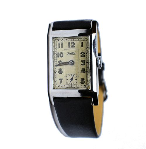 Art Deco Mens Very Rare Zentra Wristwatch - Wat23