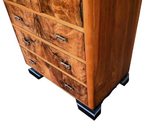 fig 1. Art Deco Figured Walnut Cupboard