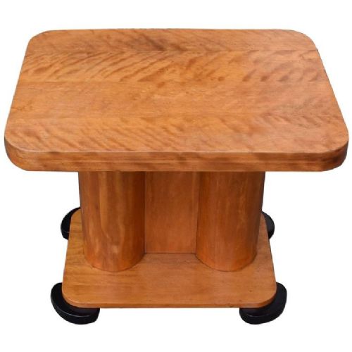 1930'S Art Deco Odeon Design Satinwood Coffee Table