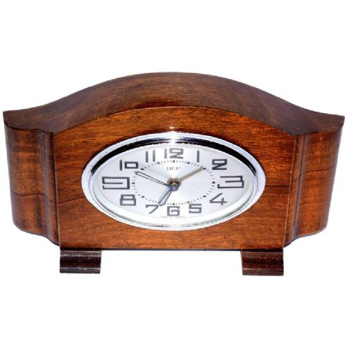 French Art Deco Wooden Case Clock by Dep