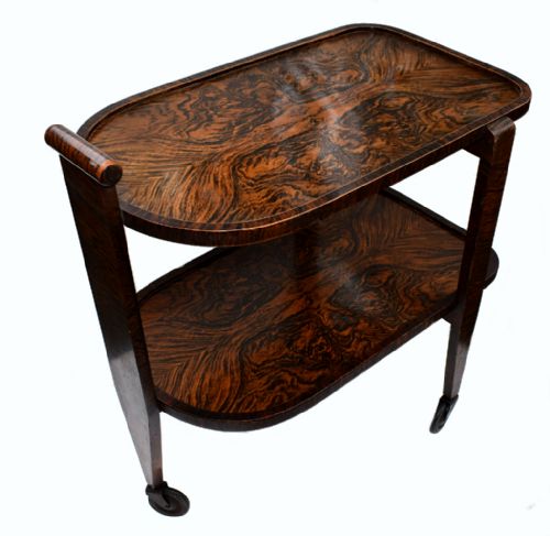 Art Deco Drinks Hostess Bar Cart Trolley C 1930