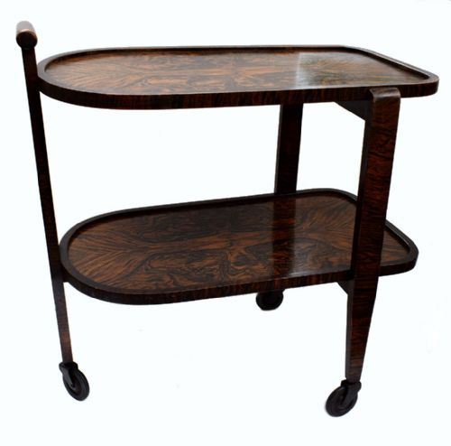 fig 1. Art Deco Drinks hostess bar cart Trolley c 1930
