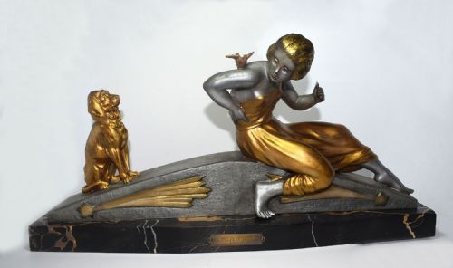 fig 1. Art Deco Figural Group by Van De Voorde