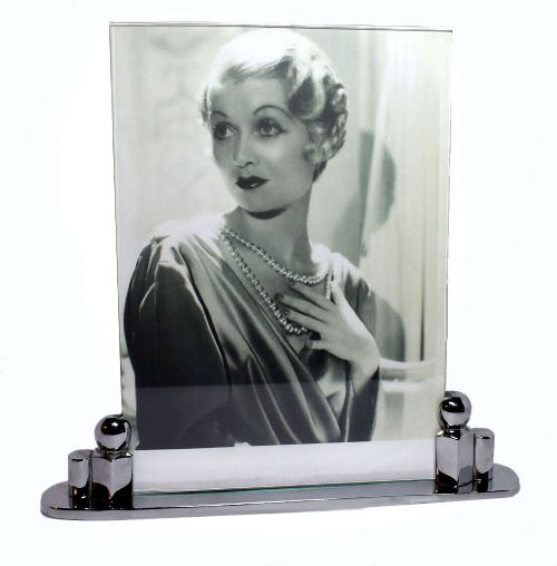 Impressively Large Art Deco Chrome Picture Frame C1930