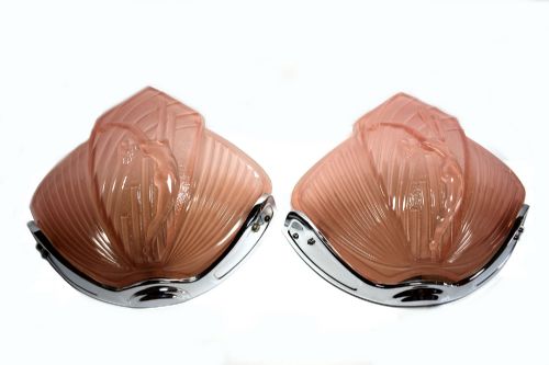 Rare 1930'S Art Deco Pair of Nude Female Wall Lights