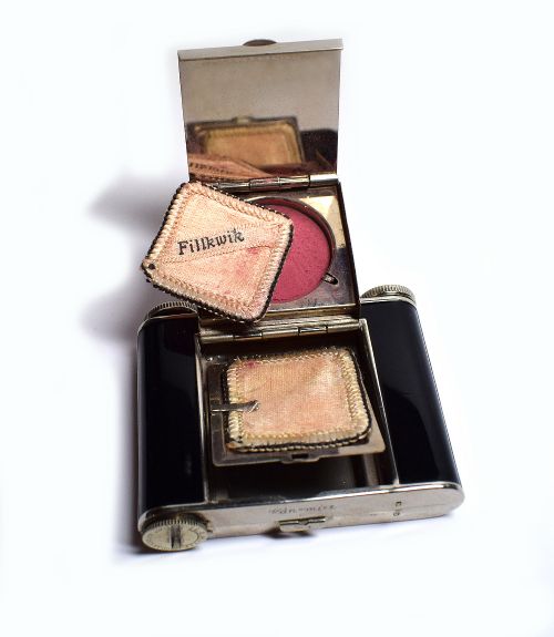 fig 1. Art Deco Geometric Ladies Combination Atomiser And Powder Compact