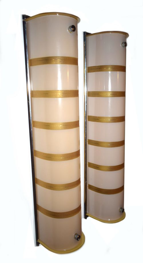Pair of Large Art Deco 1930'S Wall Lights