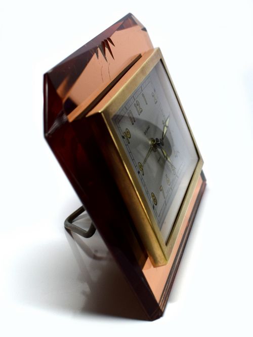 fig 1. French Free Standing 1930's Art Deco Mirror Clock
