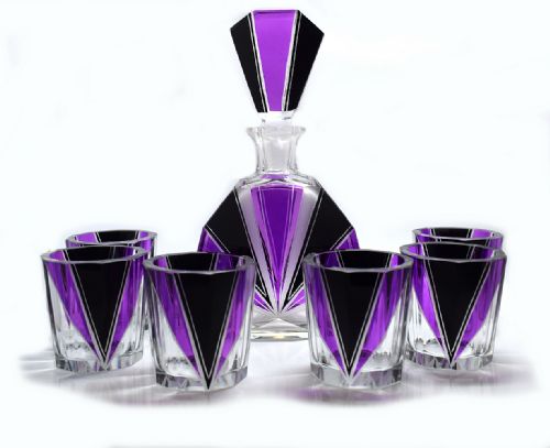 Art Deco 1930'S Czech Decanter Set