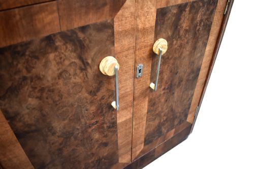 fig 1. Art Deco Fitted Burr Walnut Cocktail Cabinet