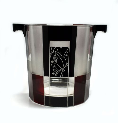 Art Deco 1930'S Glass Wine Cooler by Karl Palda