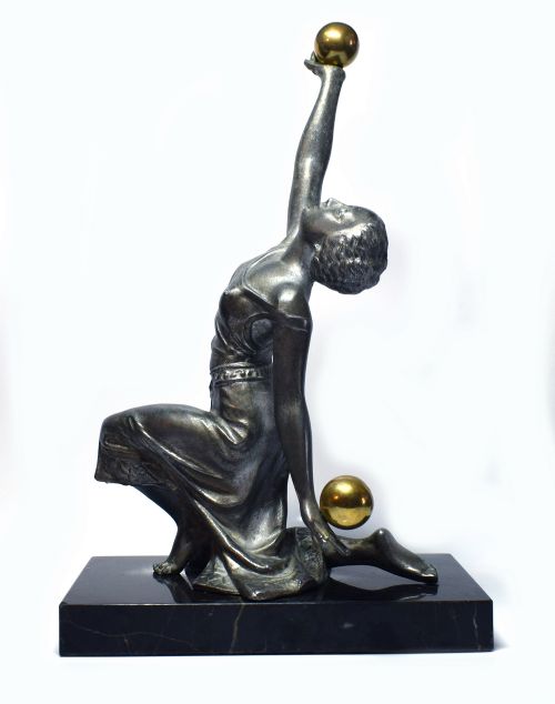 Large Art Deco French Figural Dancer, Circa 1930