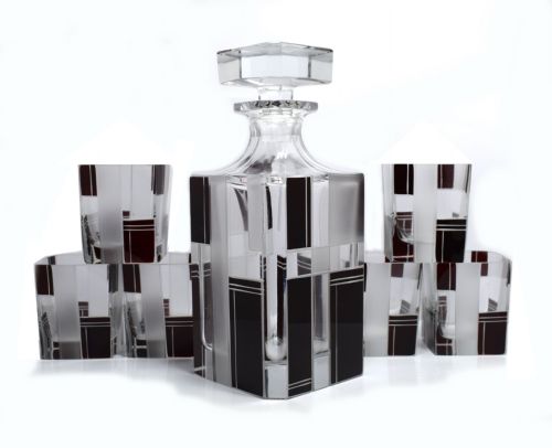 Superb 1930'S Whiskey Glass Decanter Set