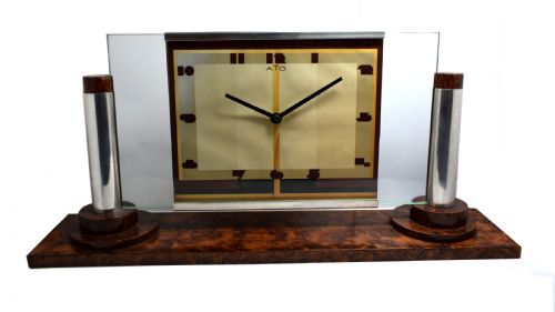 Large Art Deco Modernist Clock by Ato