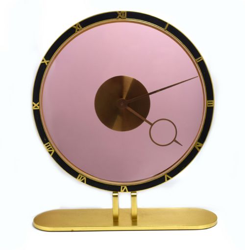 Art Deco Bronze & Black Clock by Kienzle C. 1935 Germany