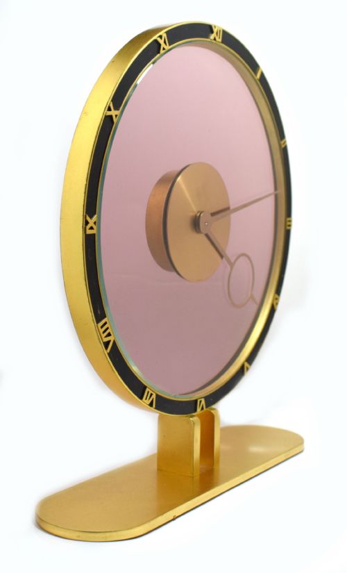fig 1. Art Deco Bronze & Black Clock by Kienzle c. 1935 Germany