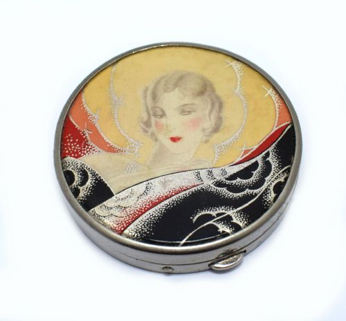 Art Deco 1930'S  Enamel Compact