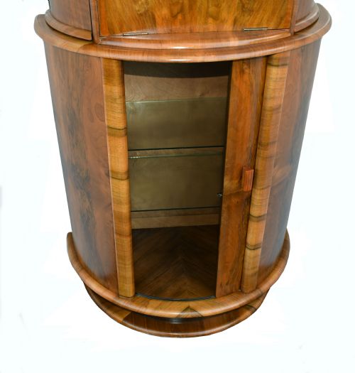 fig 1. Superbly stylish Art Deco Walnut Cocktail cabinet