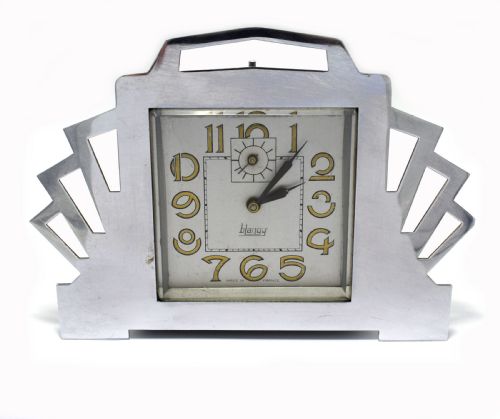 1930'S Art Deco Blangy Chrome Clock
