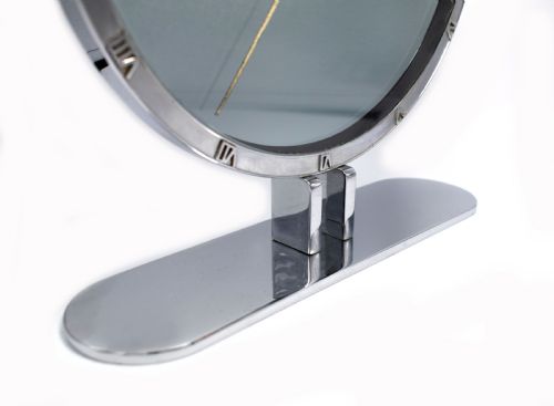 fig 1. Art Deco Bronze and Nickle Plated Mystery Clock by Kienzle, circa 1935, Germany