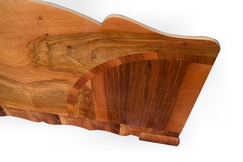 ORIGINAL 1930S ART DECO ODEON WALNUT DOUBLE BED - ADDITIONAL PHOTO 5