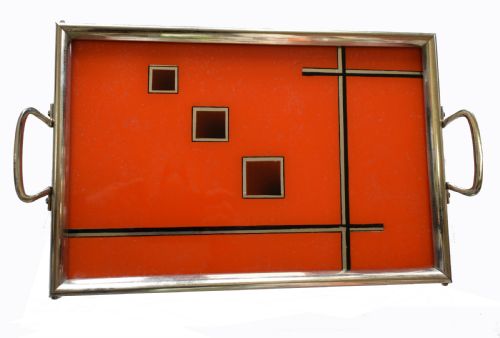 Art Deco Modernist Geometric Tray, Circa 1930