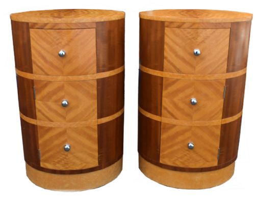 Matching Pair of Art Deco Bedside Cabinets , Circa 1930